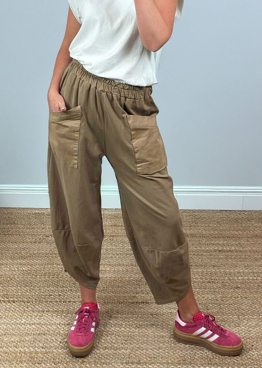 Jersey Barrel Pocket Pants in Camel