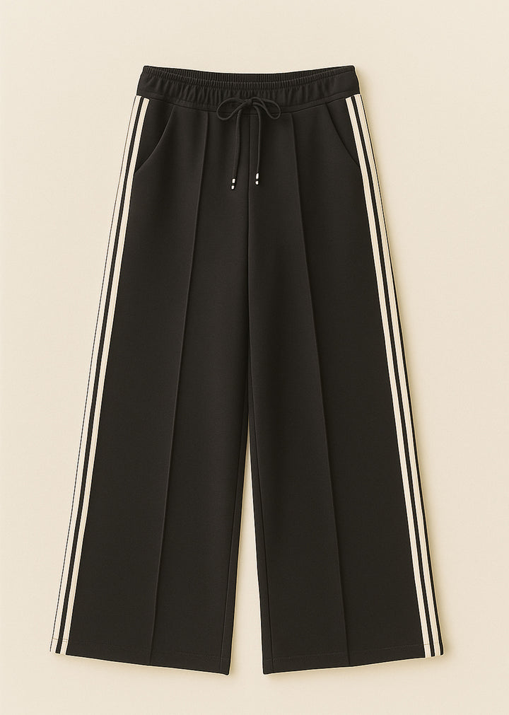 Cory Side Stripe Track Pants Black