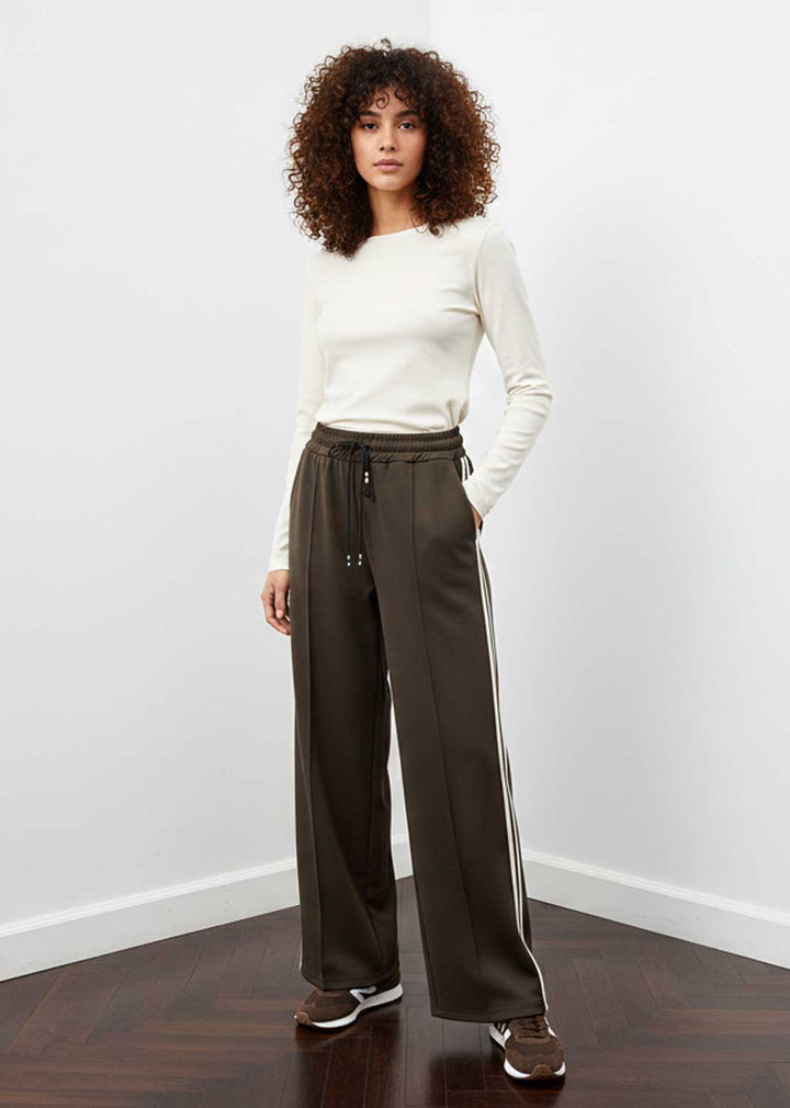 Cory Side Stripe Track Pants Chocolate