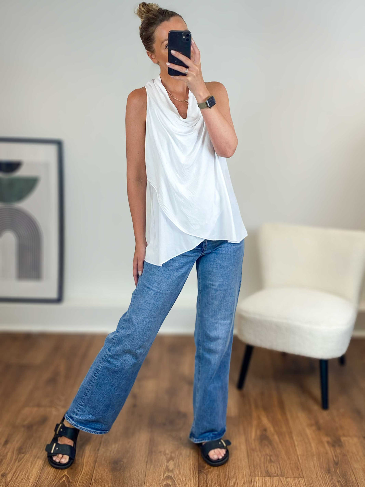 COWL NECK TOP