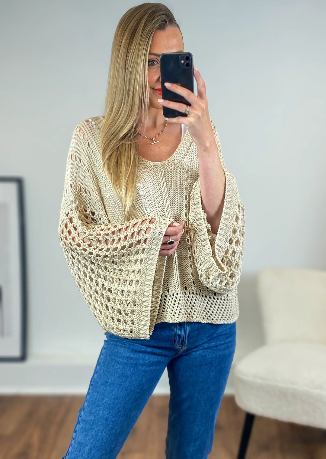 Crochet Batwing Jumper