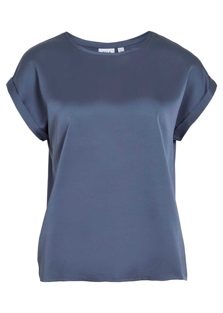 Ellette Satin Top Blue
