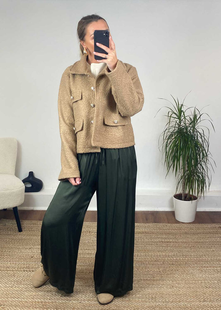 Erika Boucle Jacket in Camel