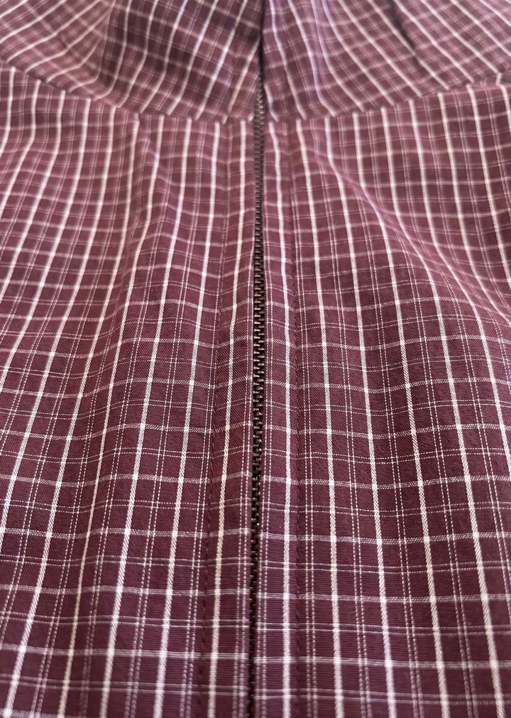 Erin Checked Funnel Neck Jacket