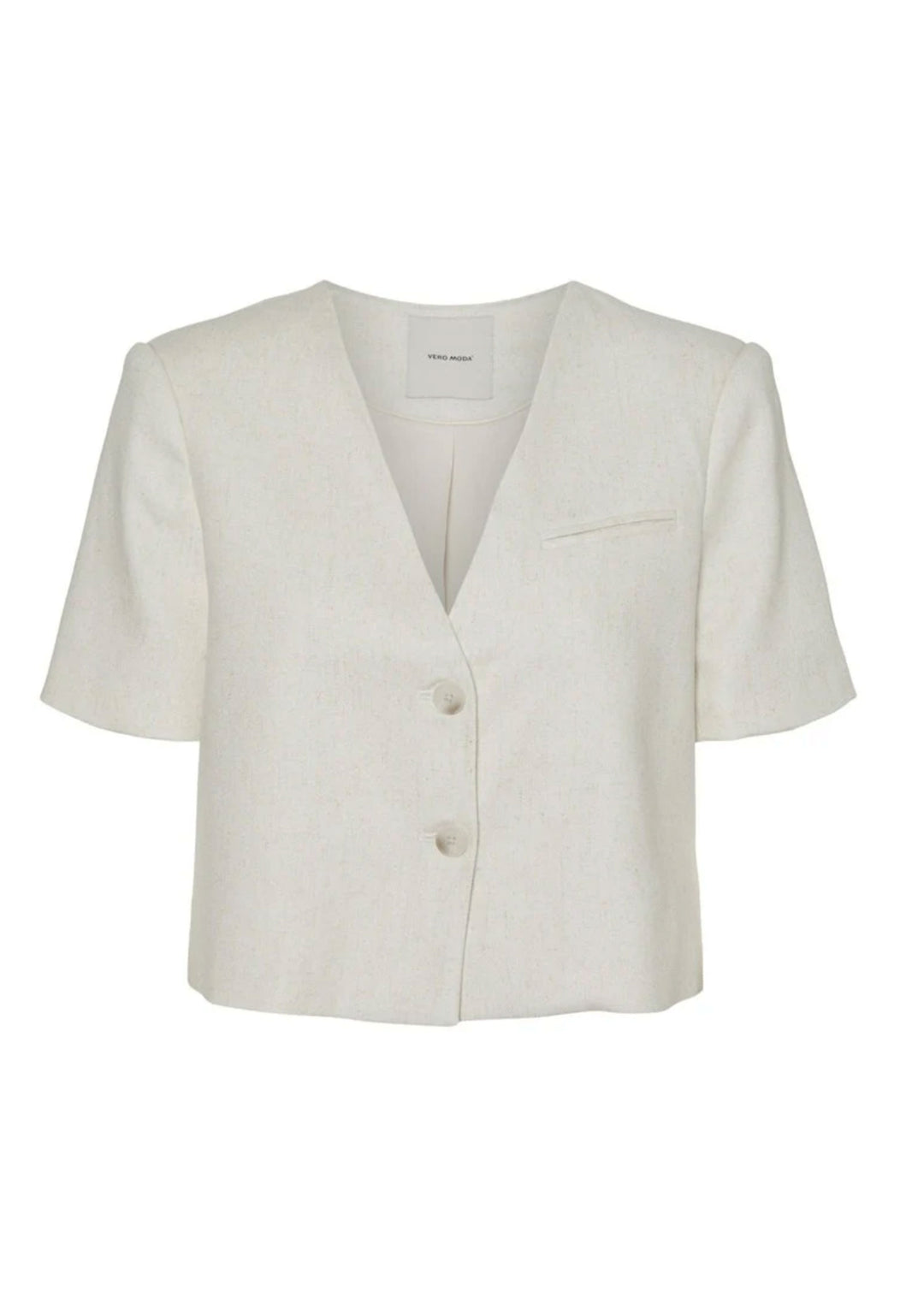 Florence Cropped Linen Blazer