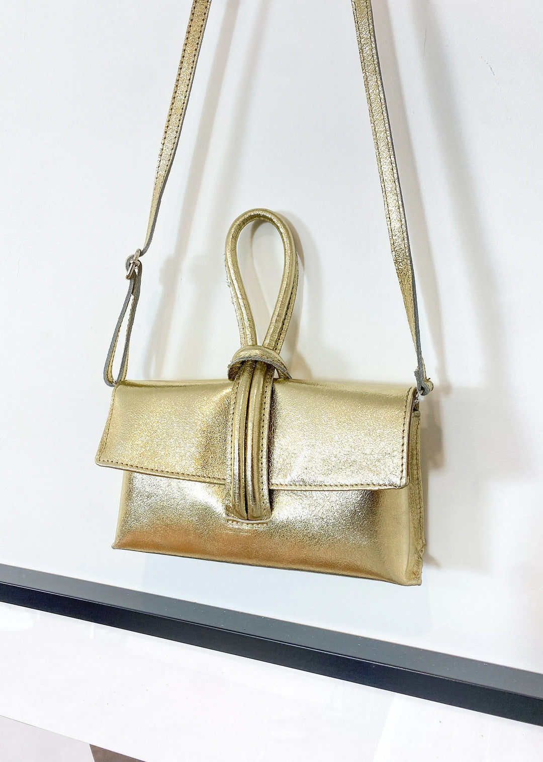 Gold Leather Bag