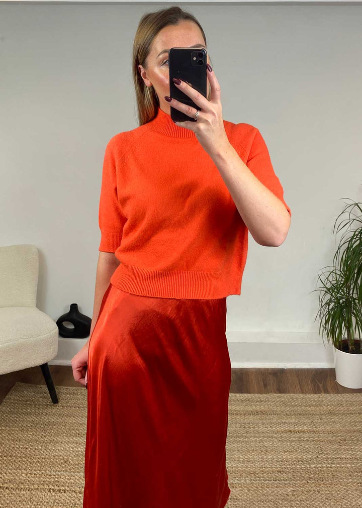 Elle Soft Knit Top in Orange