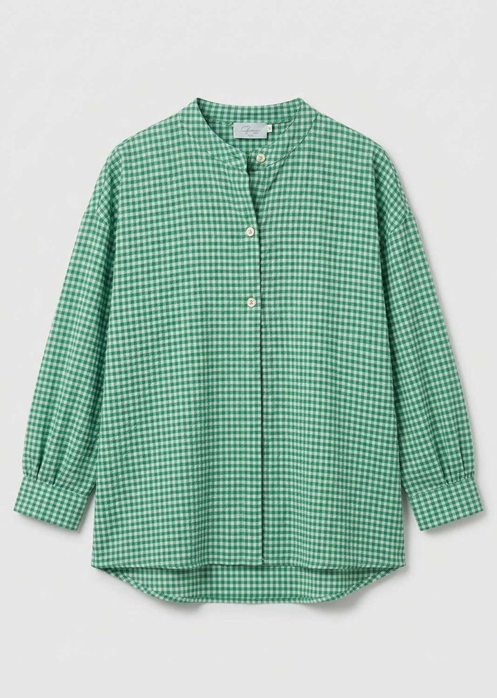 Haven Green Gingham Blouse
