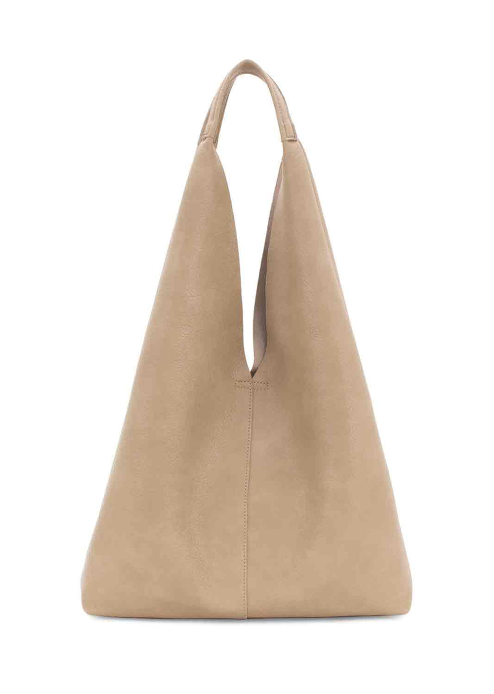 beige Slouchy Taupe Tote Bag