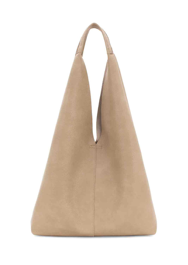 beige Slouchy Taupe Tote Bag