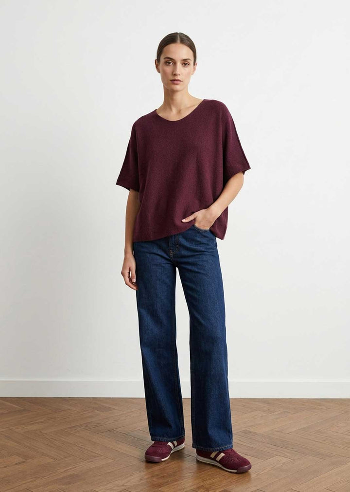 Juliette Plum Box Knit Top