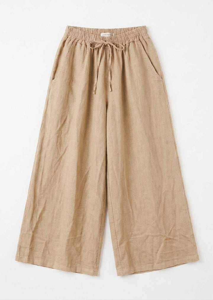 Leighton Stone Linen Wide Leg Pants