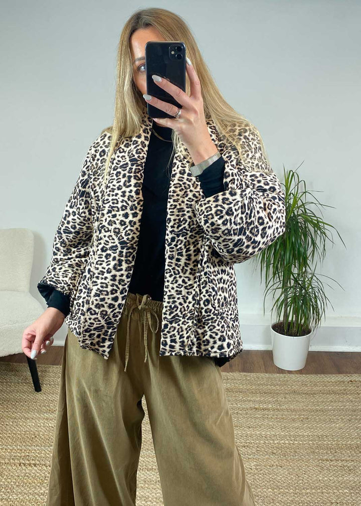 Crawford Leopard Quilted Jacket