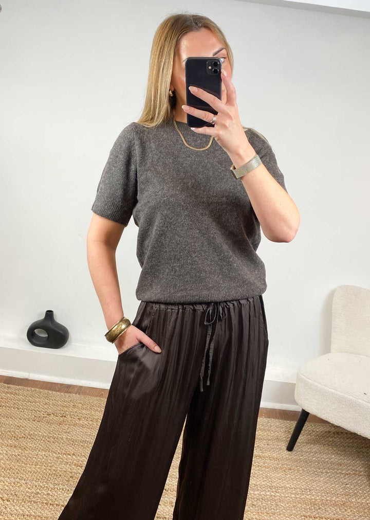 Libby Soft Knit Top in Espresso