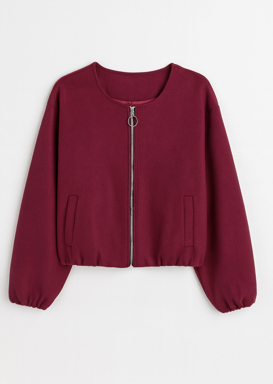 Burgundy Bomber Jacket
