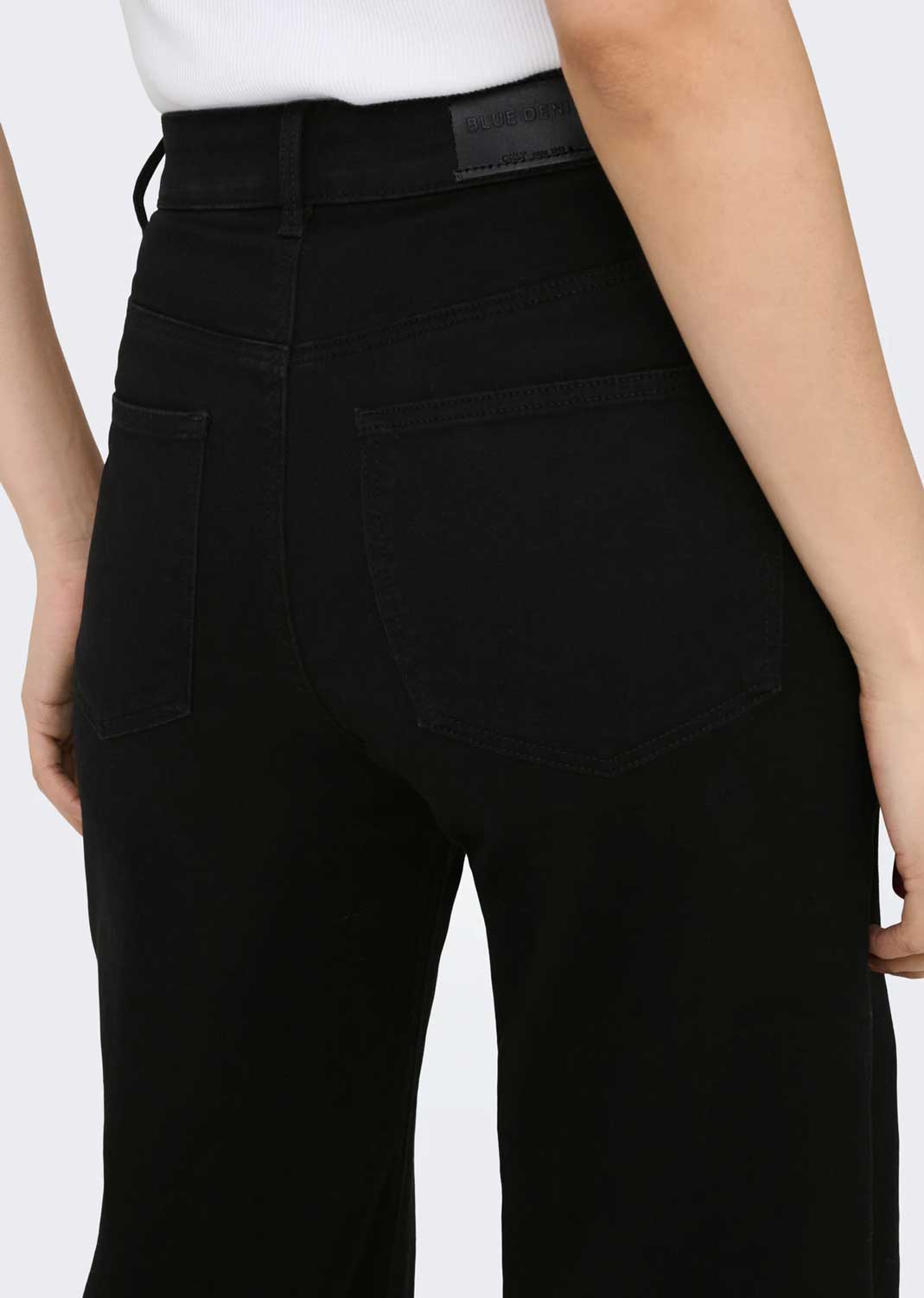 Madison Stretch Wide Leg Jeans Black