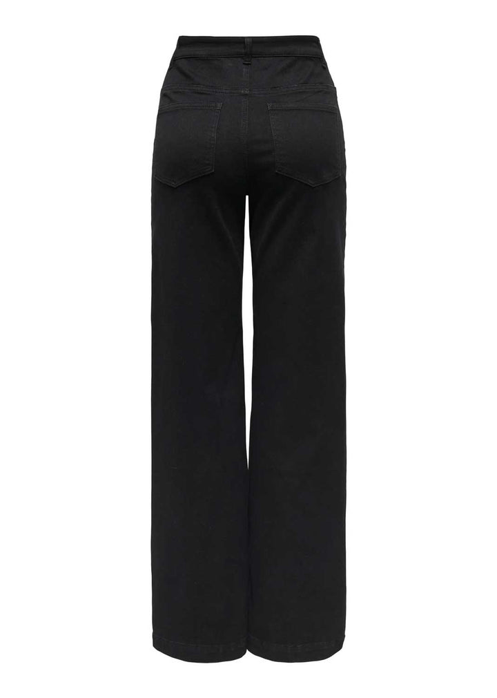 Madison Stretch Wide Leg Jeans Black
