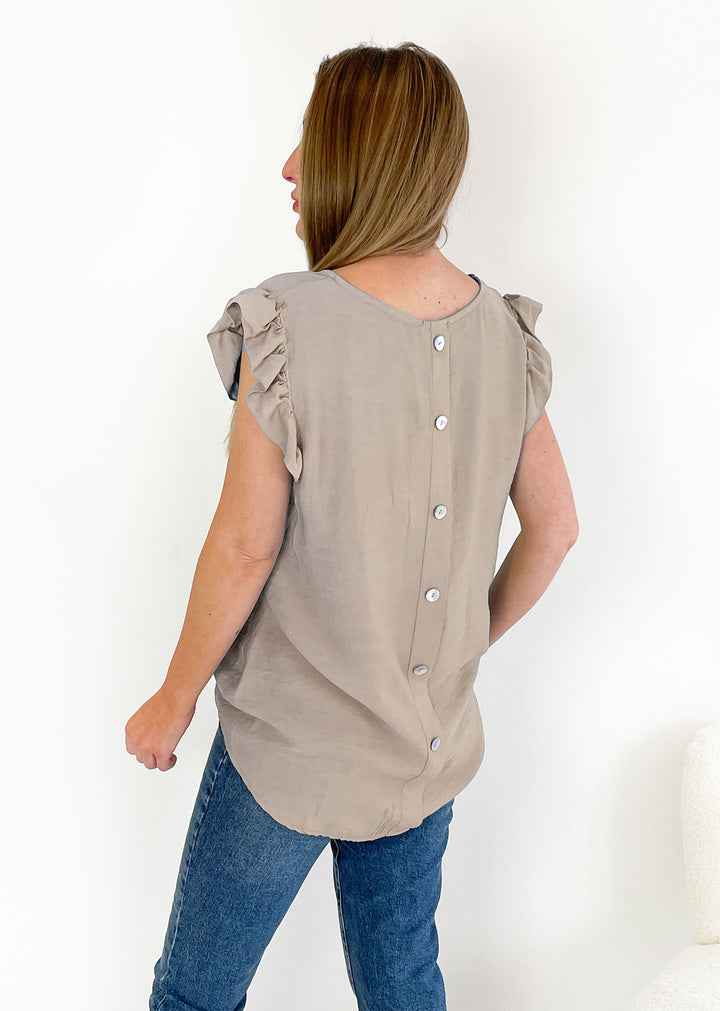 Pia Button Back Top