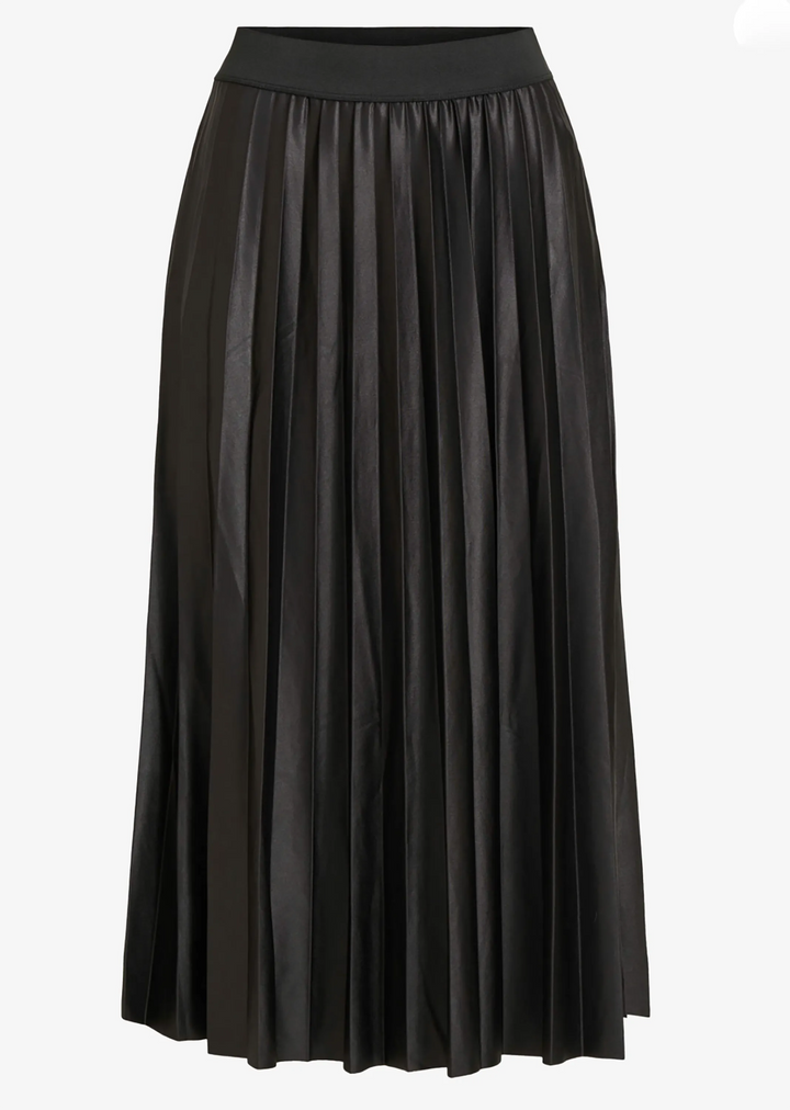 Tara Black Pleated Skirt