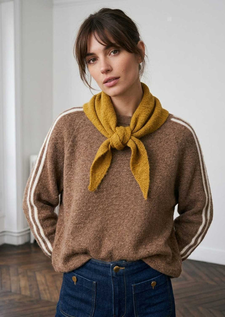 Quincy Knitted Triangle Scarf