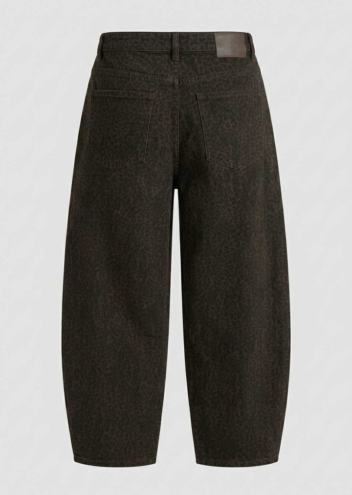 Quinn Leopard Barrel Jeans