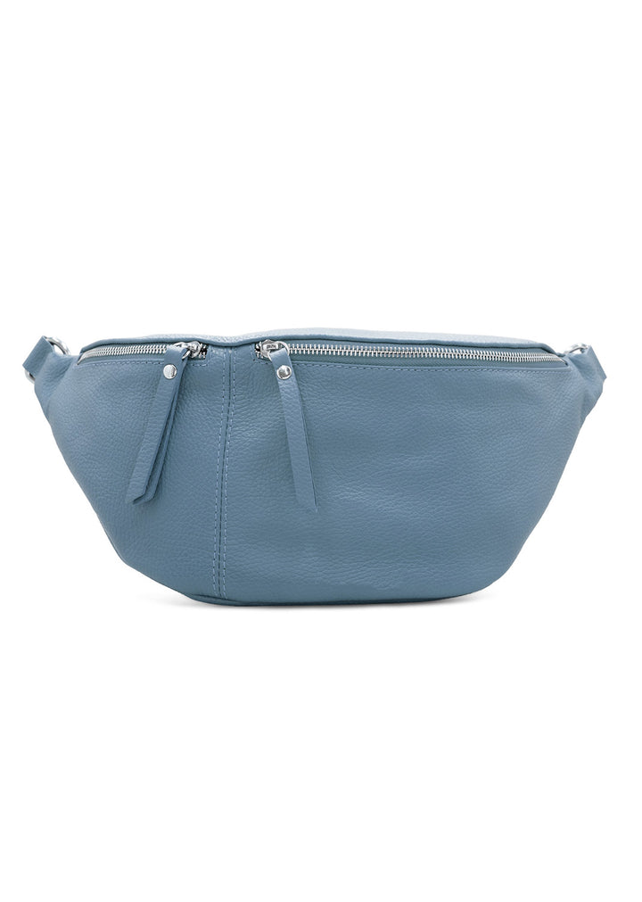 Blue Leather Sling Bag