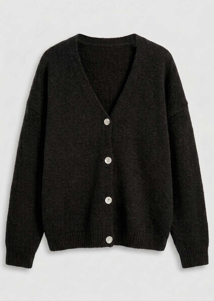 Saffron Wool Blend Cardigan