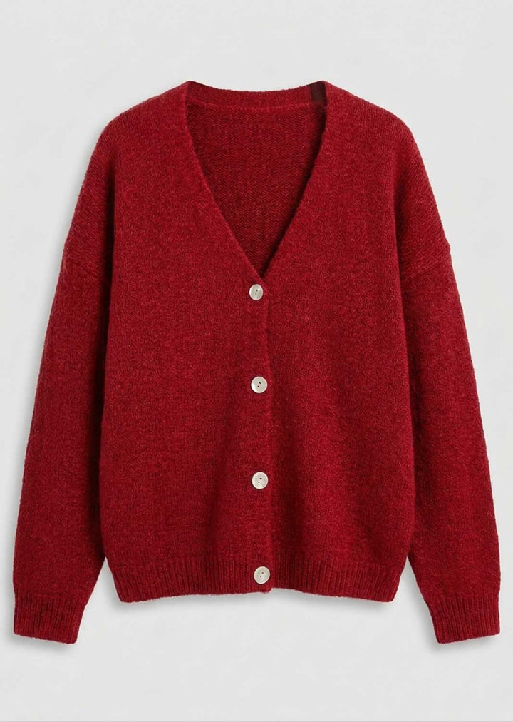 Saffron Wool Blend Cardigan