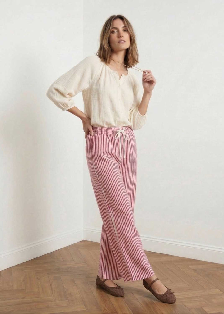Scarlett Raspberry Stripe Pants