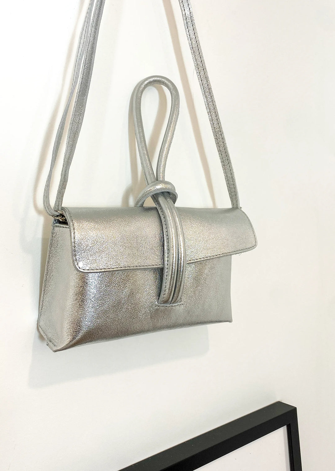 Silver Loop Handle Kate Bag