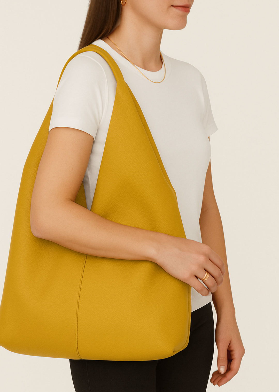 Hermione Slouchy Tote Bag- Yellow