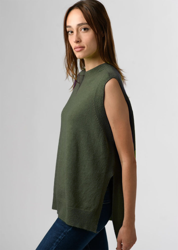 Olive Green Straight Tank Top