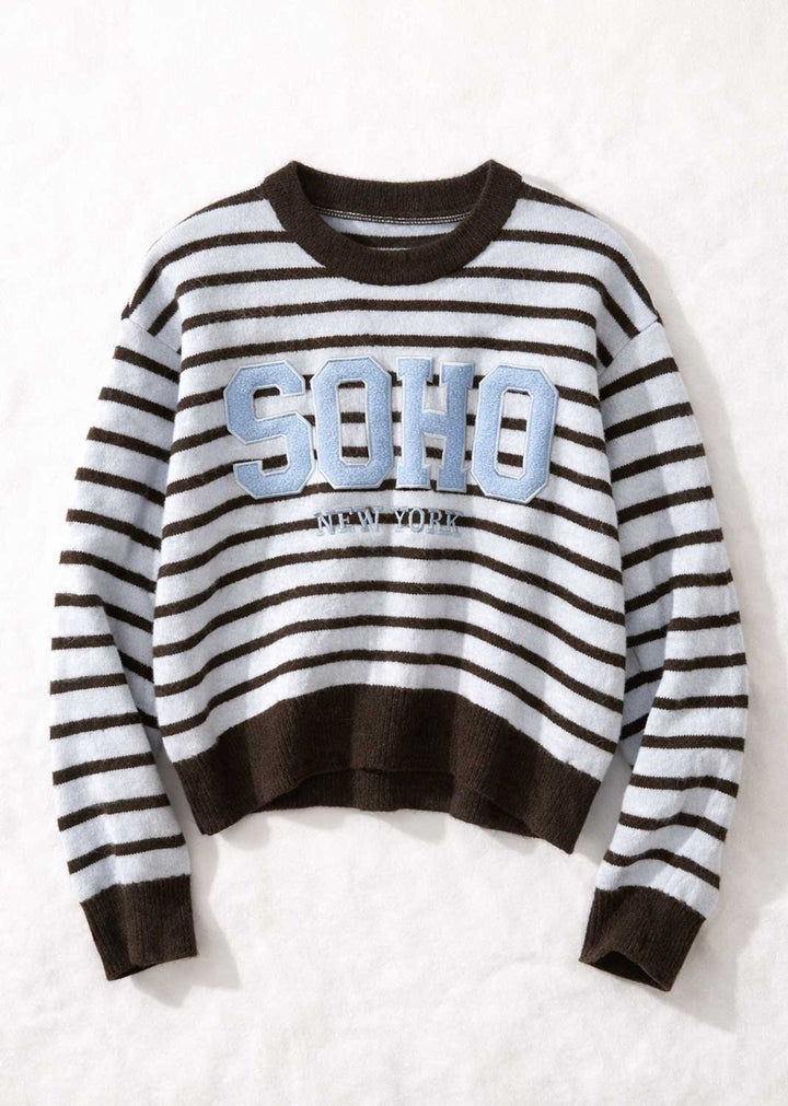 Soho Stripe Jumper Blue