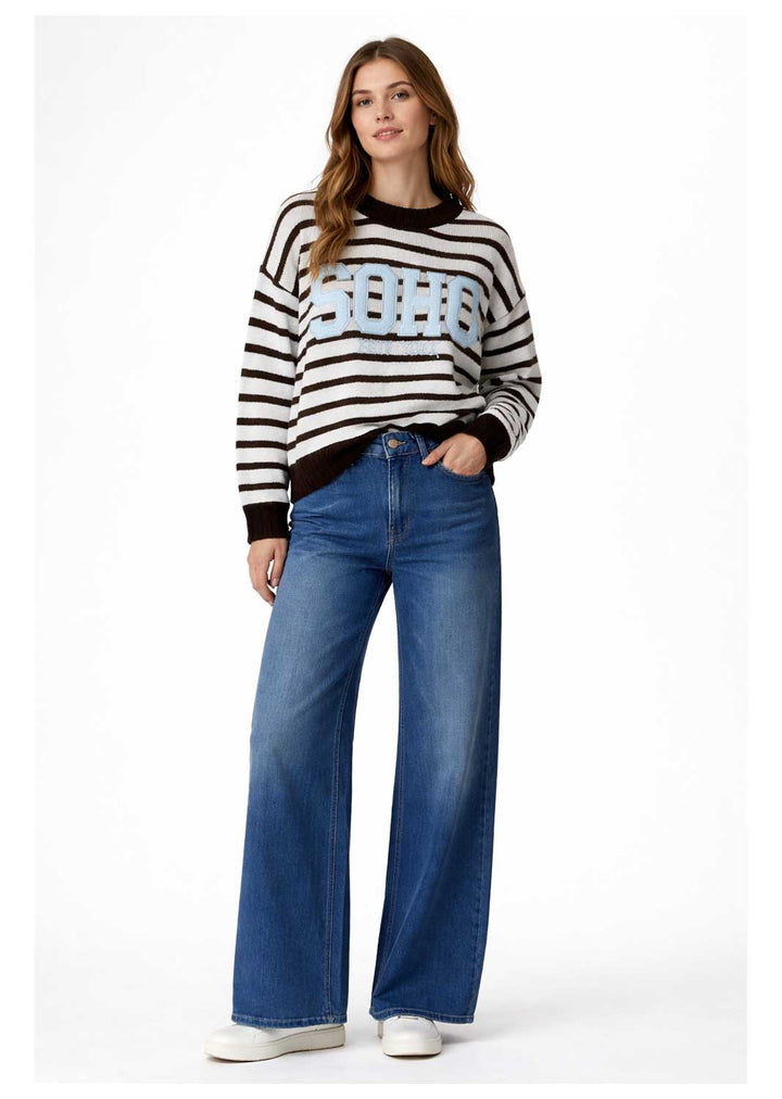 Soho Stripe Jumper Blue