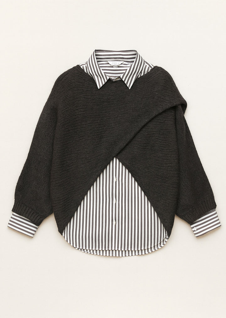 Ore Striped Shirt Black