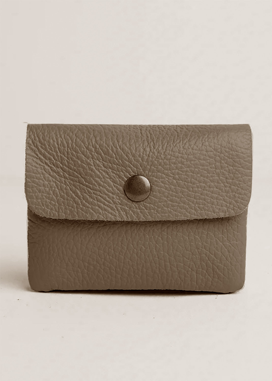 Taupe Small Leather Purse