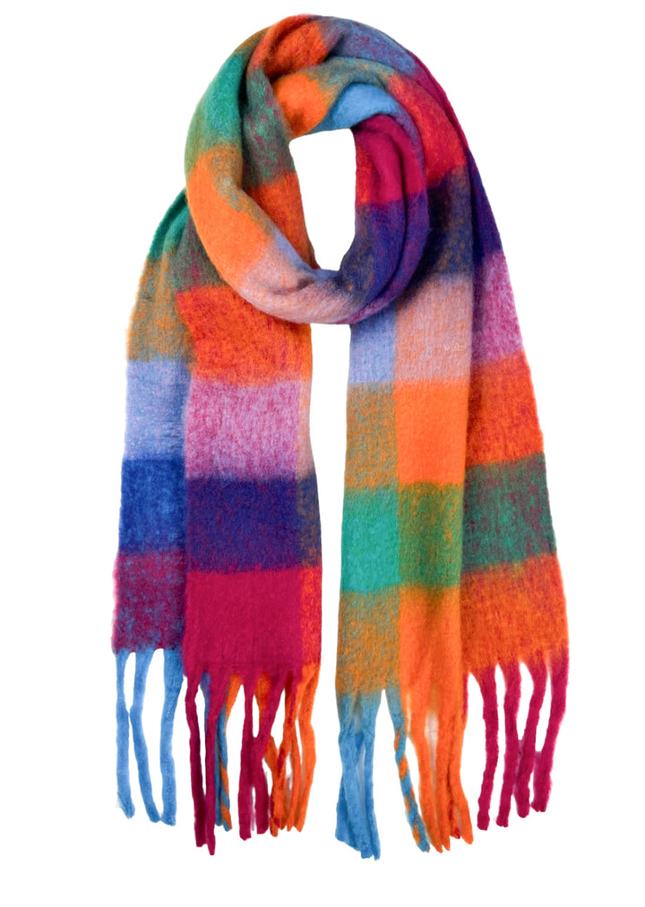 Checked Vibrant Heavyweight Scarf