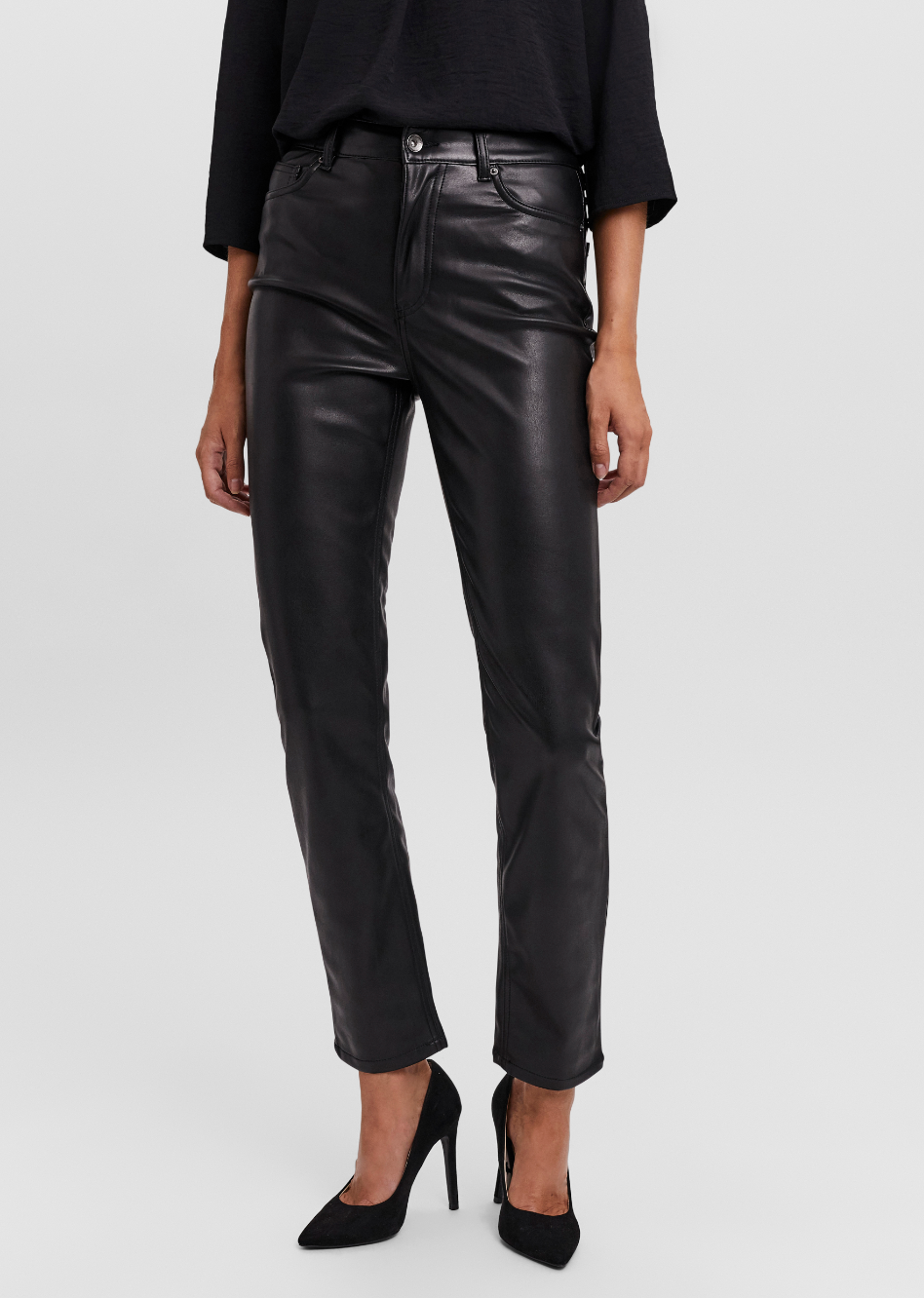 Black Leather Pants Trousers